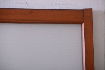 和製アンティーク　レトロガラスがかわいい引き戸2枚セット