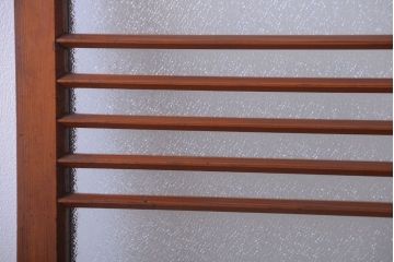 和製アンティーク　レトロガラスがかわいい引き戸2枚セット