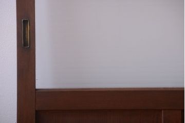 和製アンティーク　レトロガラスがかわいい引き戸2枚セット