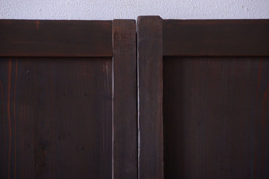 古民具・骨董　和のムード溢れる美しいアンティーク組子帯戸4枚セット