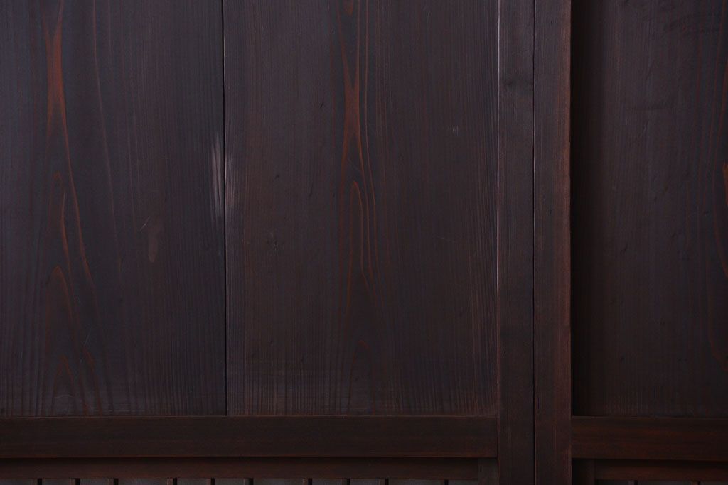 古民具・骨董　和のムード溢れる美しいアンティーク組子帯戸4枚セット