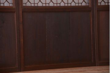 古民具・骨董　和のムード溢れる美しいアンティーク組子帯戸4枚セット