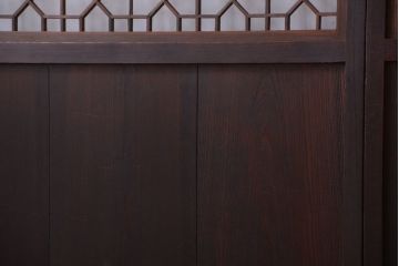 古民具・骨董　和のムード溢れる美しいアンティーク組子帯戸4枚セット