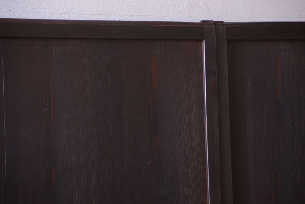 古民具・骨董　和のムード溢れる美しいアンティーク組子帯戸4枚セット