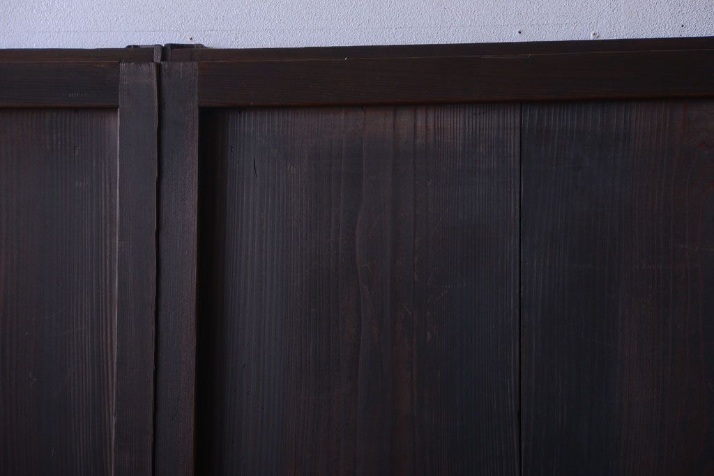 古民具・骨董　和のムード溢れる美しいアンティーク組子帯戸4枚セット