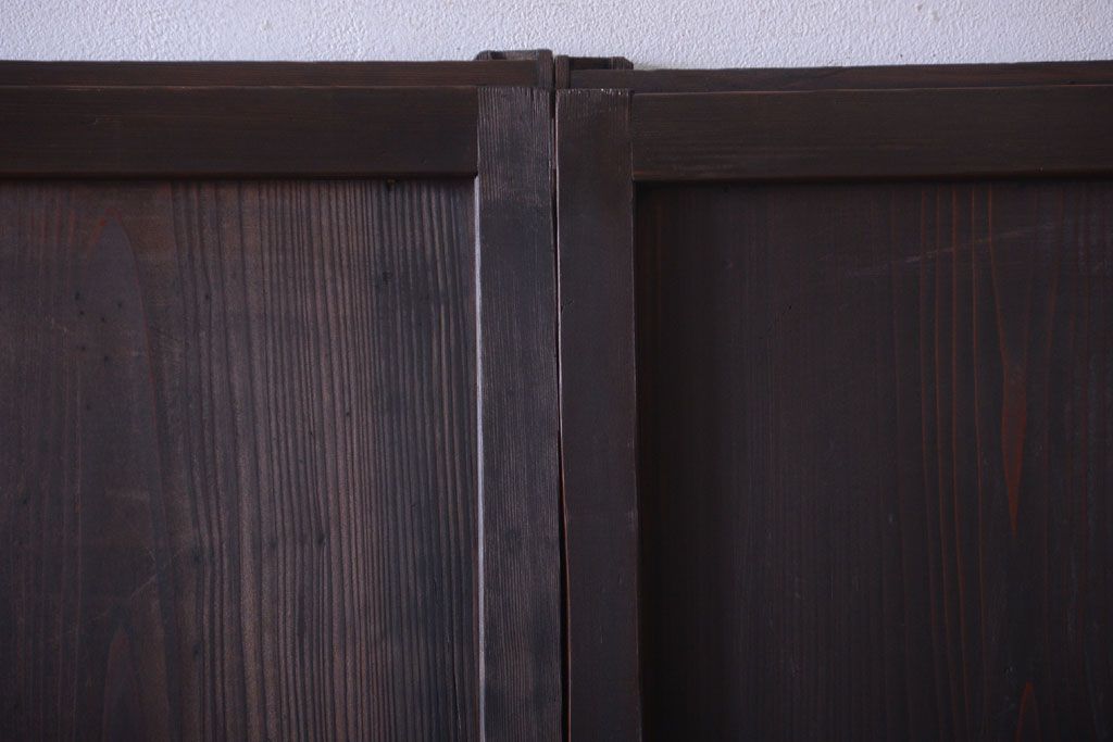 古民具・骨董　和のムード溢れる美しいアンティーク組子帯戸4枚セット