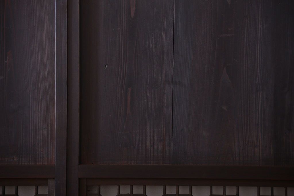 古民具・骨董　和のムード溢れる美しいアンティーク組子帯戸4枚セット