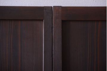古民具・骨董　和のムード溢れる美しいアンティーク組子帯戸2枚セット