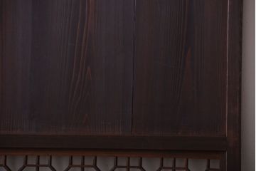 古民具・骨董　和のムード溢れる美しいアンティーク組子帯戸2枚セット