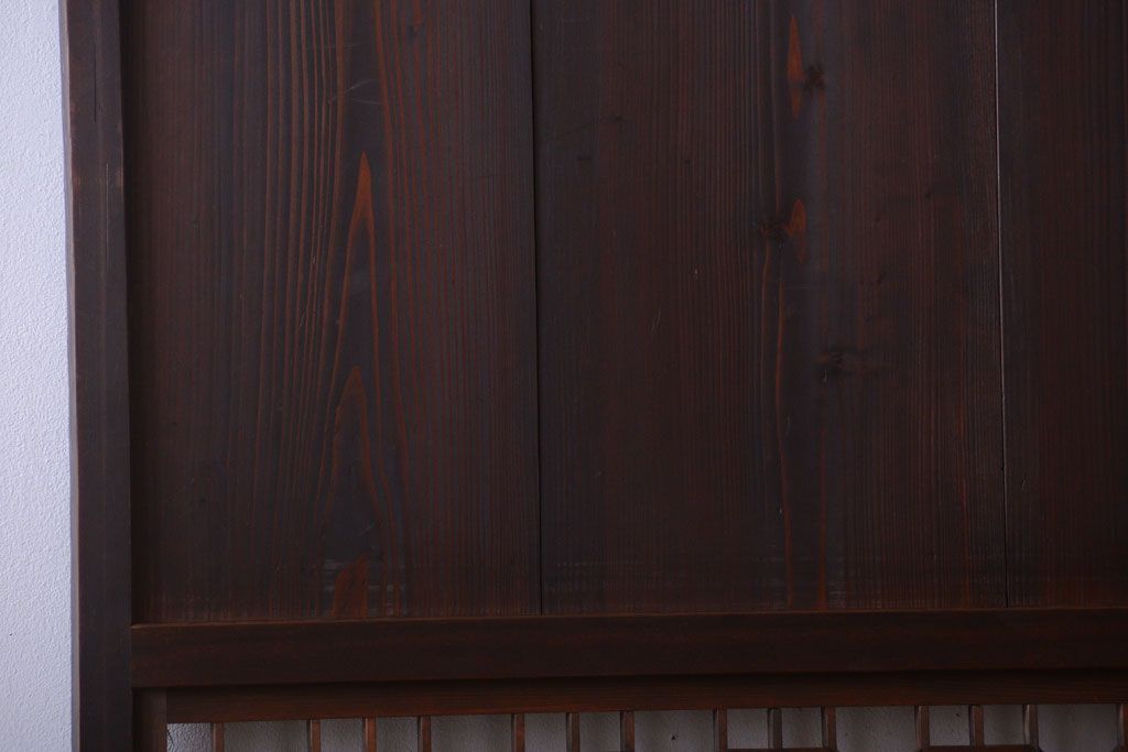 古民具・骨董　和のムード溢れる美しいアンティーク組子帯戸2枚セット