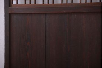 古民具・骨董　和のムード溢れる美しいアンティーク組子帯戸2枚セット