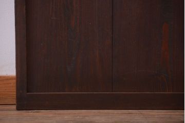 古民具・骨董　和のムード溢れる美しいアンティーク組子帯戸2枚セット