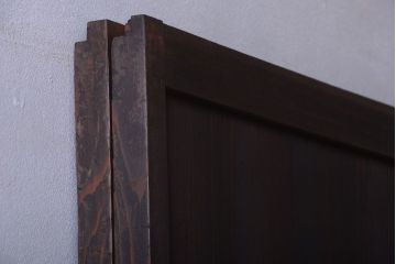 古民具・骨董　和のムード溢れる美しいアンティーク組子帯戸2枚セット