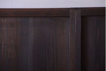 古民具・骨董　和のムード溢れる美しいアンティーク組子帯戸2枚セット