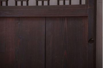古民具・骨董　和のムード溢れる美しいアンティーク組子帯戸2枚セット