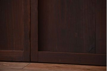 古民具・骨董　和のムード溢れる美しいアンティーク組子帯戸2枚セット