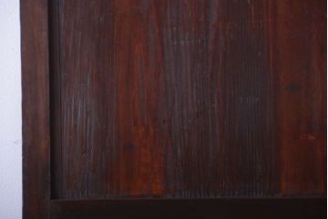 古民具・骨董　古い木が味わい深いガラス帯戸