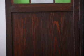 古民具・骨董　古い木が味わい深いガラス帯戸