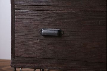 アンティーク家具　和製アンティーク　鉄脚付き!古い衣装箪笥ローボード