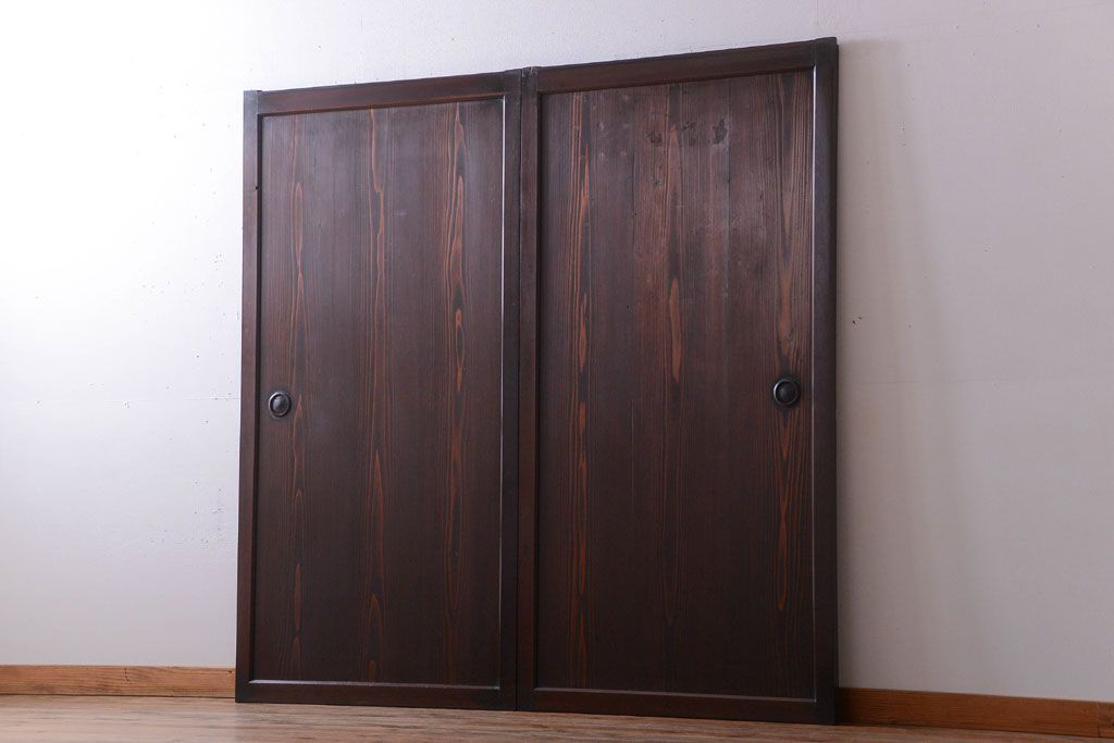 古民具・骨董　明治時代　古作のアンティーク板戸