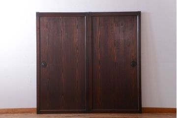 古民具・骨董　明治時代　古作のアンティーク板戸