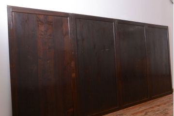 古民具・骨董　美品!明治時代の古い板戸4枚セット