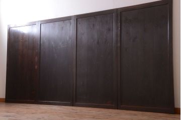 古民具・骨董　美品!明治時代の古い板戸4枚セット