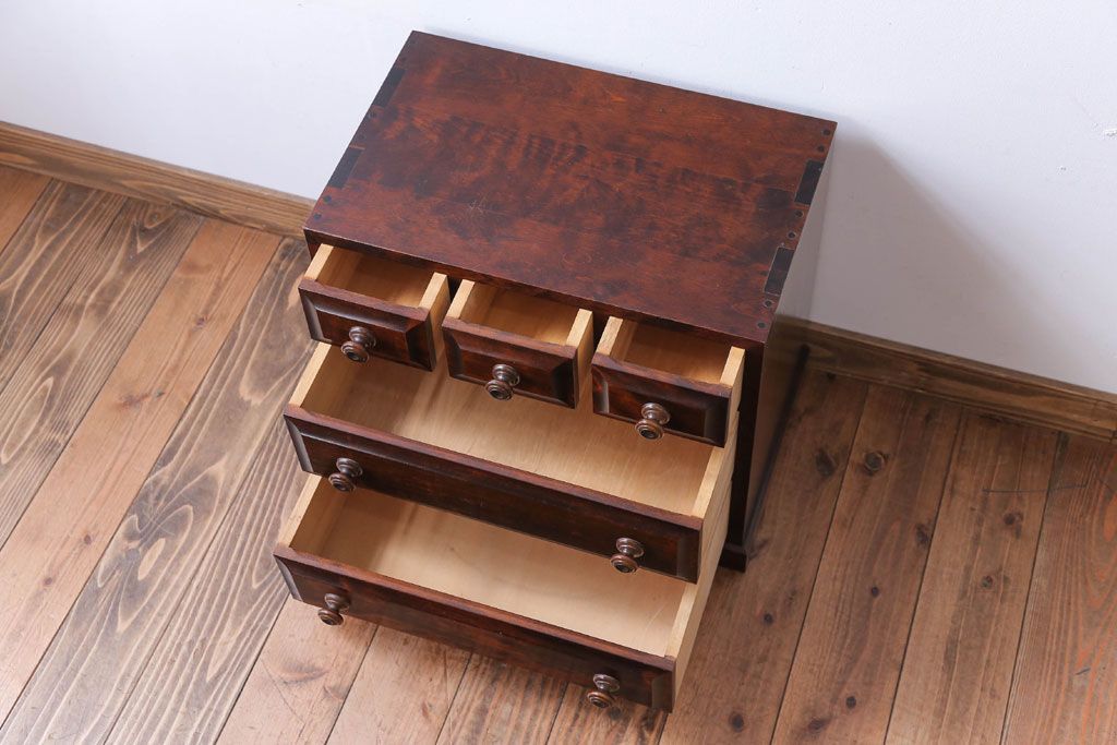 中古　北海道民芸家具　小さな小引き出し