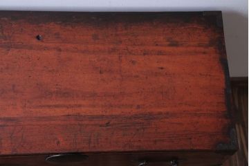 アンティーク家具　アンティーク　鉄脚付き時代箪笥ローボード(2)