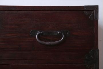 アンティーク家具　アンティーク　鉄脚付き時代箪笥ローボード(2)