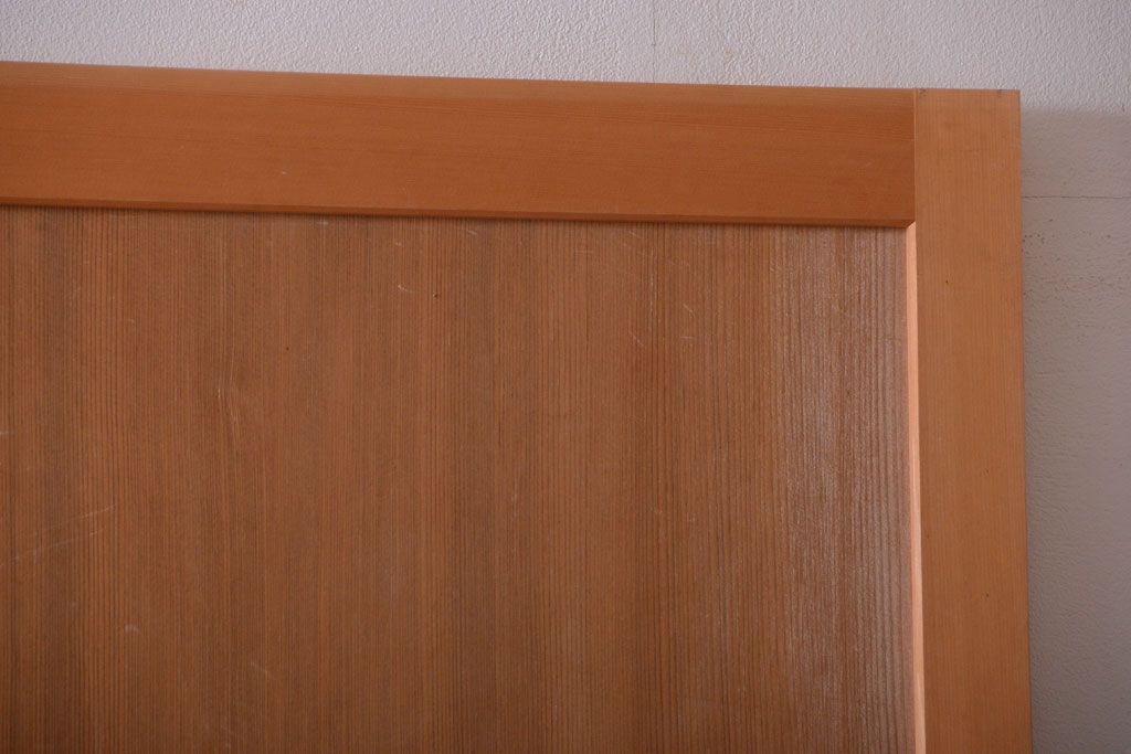 アンティーク　柾目材の高級木味板戸2枚セット