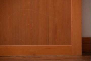 アンティーク　柾目材の高級木味板戸2枚セット