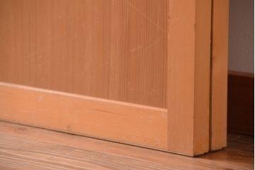 アンティーク　柾目材の高級木味板戸2枚セット
