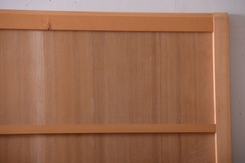 アンティーク　柾目材の高級木味板戸2枚セット