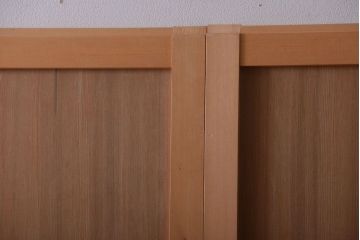 アンティーク　柾目材の高級木味板戸2枚セット