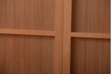 アンティーク　柾目材の高級木味板戸2枚セット