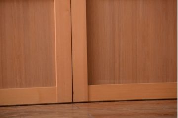 アンティーク　柾目材の高級木味板戸2枚セット