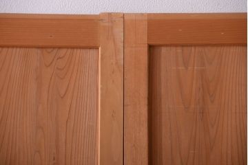 アンティーク　ナチュラルな古い木味のシンプルな板戸2枚セット