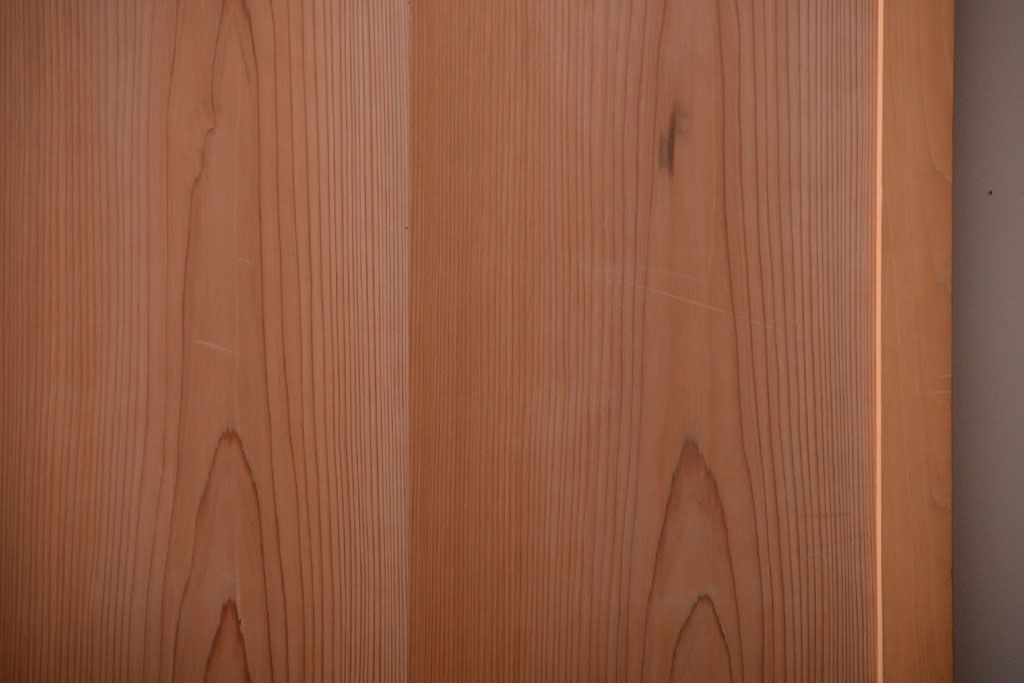 アンティーク　ナチュラルな古い木味のシンプルな板戸3枚セット