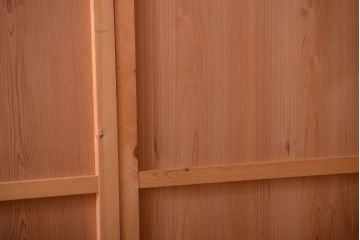 アンティーク　ナチュラルな古い木味のシンプルな板戸3枚セット