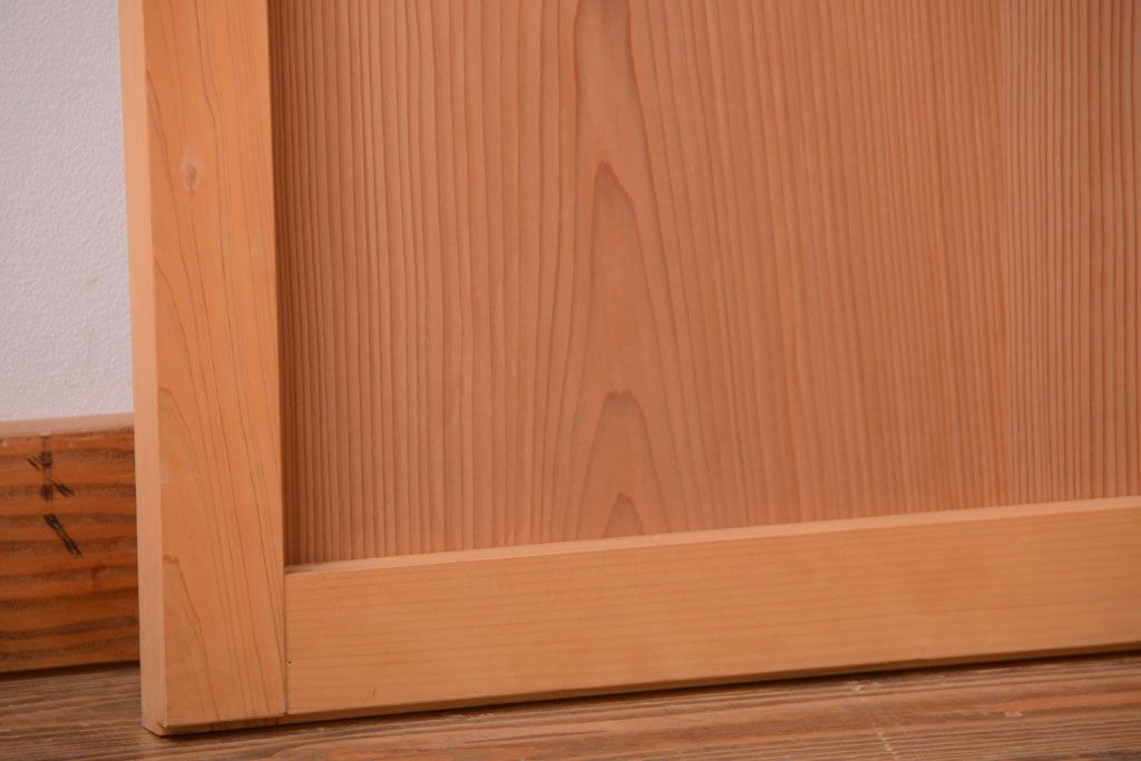 アンティーク　ナチュラルな古い木味のシンプルな板戸3枚セット