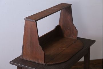 レトロ家具　昭和レトロ　古い木のアンティーク本立て