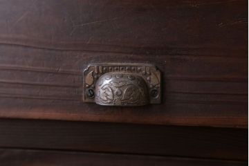 レトロ家具　昭和レトロ　古い木の小ぶりなパタパタ収納棚(下駄箱)