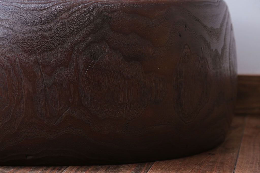 アンティーク雑貨　和製アンティーク　楕円のくり貫き火鉢