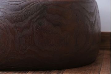 アンティーク雑貨　和製アンティーク　楕円のくり貫き火鉢