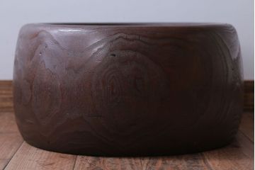 アンティーク雑貨　和製アンティーク　楕円のくり貫き火鉢