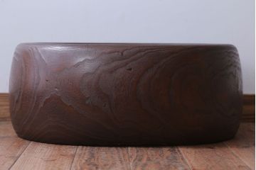 アンティーク雑貨　和製アンティーク　楕円のくり貫き火鉢