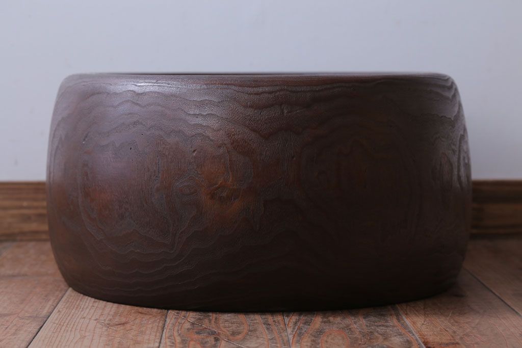 アンティーク雑貨　和製アンティーク　楕円のくり貫き火鉢