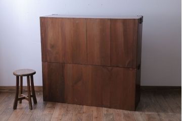 アンティーク家具　古民具・骨董　前面欅材!五丁引きの漆が綺麗な高級重ね衣装箪笥