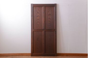 古民具・骨董　重厚な太い框の高級アンティーク板戸